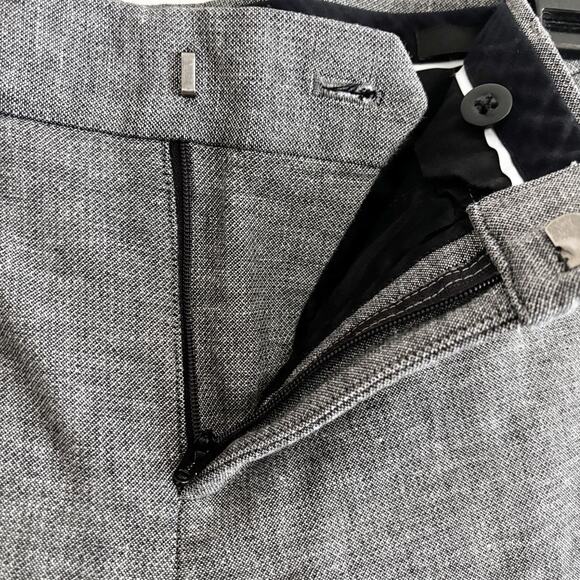 Banana Republic Ryan Fit Gray Dress Pant Sz 4 Low Rise Stretch Slim Straight - Picture 5 of 12